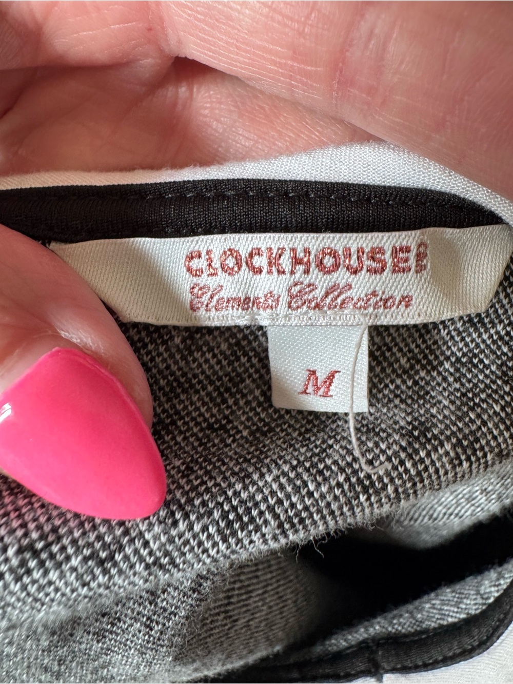 Clockhouse VTG Houndstooth The Neck Top Blouse Peter Pan Collar M - Picture 3 of 6